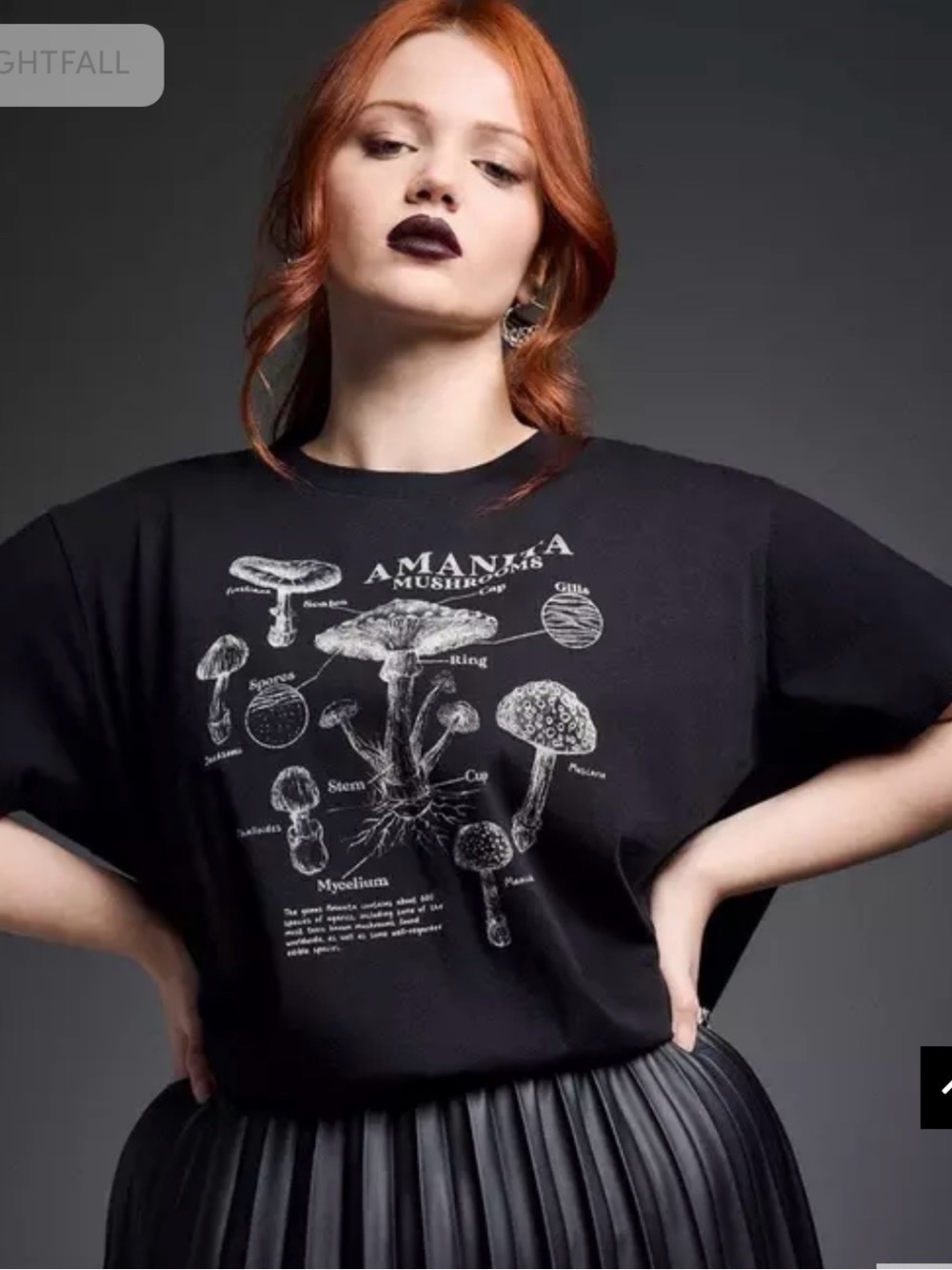 Torrid Nightfall Amanita Oversized Heritage Jersey Crew Tee